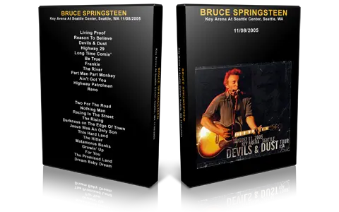 Artwork Cover of Bruce Springsteen 2005-08-11 DVD Seattle Audience