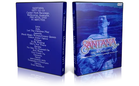 Artwork Cover of Carlos Santana 1977-11-13 DVD Melbourne Proshot