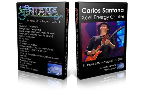 Artwork Cover of Carlos Santana 2014-08-10 DVD St Paul Audience