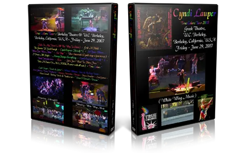 Artwork Cover of Cyndi Lauper 2007-06-29 DVD Berkeley Audience