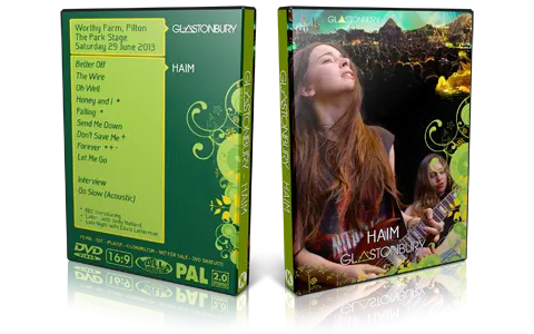 Artwork Cover of HAIM 2013-06-29 DVD Glastonbury Festival Proshot