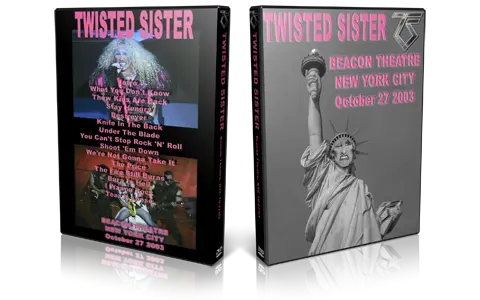 Artwork Cover of Twisted Sister 2003-10-27 DVD New York City Audience