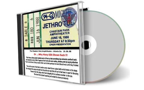 Artwork Cover of Jethro Tull 1988-06-16 CD Atlanta Audience