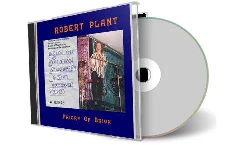 Artwork Cover of Robert Plant 1999-11-13 CD Brum Audience