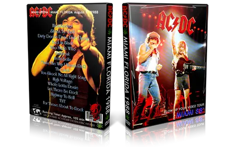 Artwork Cover of ACDC 1988-08-11 DVD Miami Audience