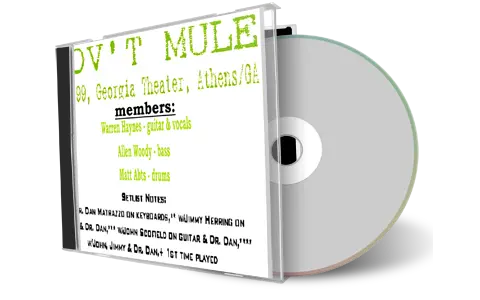 Artwork Cover of Govt Mule 1999-09-22 CD Athens Audience