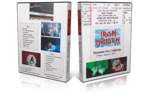 Artwork Cover of Iron Maiden 2012-08-03 DVD Mountain View Audience