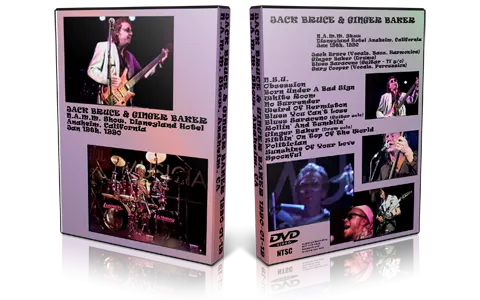 Artwork Cover of Jack Bruce 1990-01-19 DVD Anaheim Audience