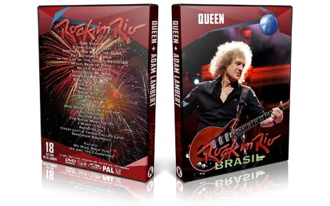 Artwork Cover of Queen and Adam Lambert 2015-09-18 DVD Rio de Janeiro Proshot