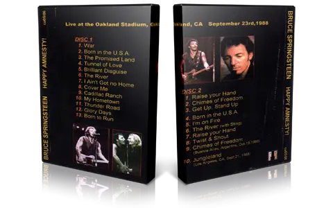 Artwork Cover of Bruce Springsteen 1988-09-23 DVD Oakland Audience