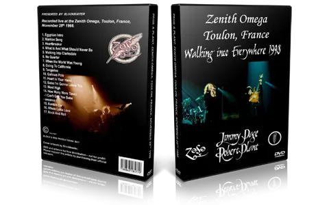 Artwork Cover of Jimmy Page and Robert Plant 1998-11-28 DVD Toulon Audience