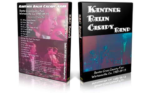Artwork Cover of KBC Band 1985-09-13 DVD Watsonville Proshot