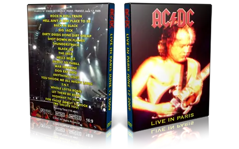 Artwork Cover of ACDC 2009-06-12 DVD Paris Audience