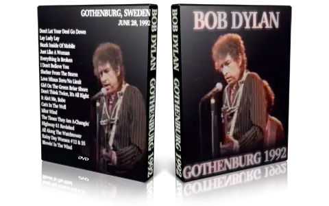 Artwork Cover of Bob Dylan 1992-06-28 DVD Goteborg Audience