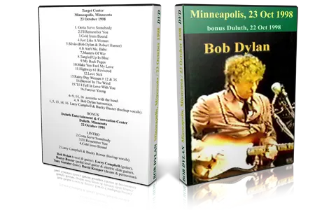 Artwork Cover of Bob Dylan 1998-10-23 DVD Minneapolis Audience