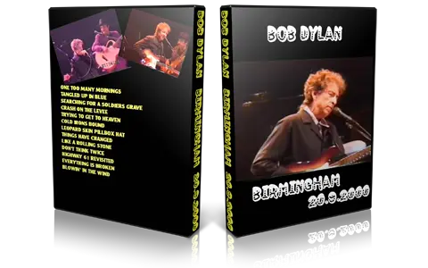 Artwork Cover of Bob Dylan 2000-09-20 DVD Birmingham Audience