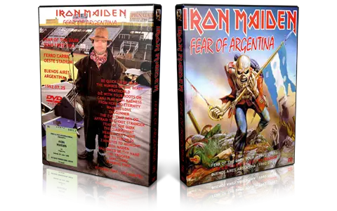 Artwork Cover of Iron Maiden 1992-07-25 DVD Buenos Aires Proshot