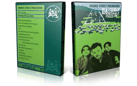 Artwork Cover of Manic Street Preachers 2014-06-28 DVD Glastonbury Festival Proshot