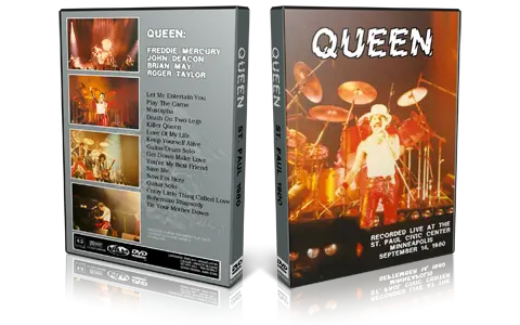 Artwork Cover of Queen 1980-09-14 DVD Minneapolis Audience