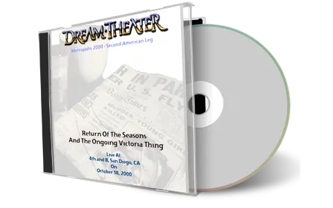 Front cover artwork of Dream Theater 2000-08-18 CD San Diego Audience