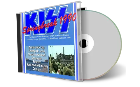 Front cover artwork of Kiss 1990-03-11 CD Galveston Audience