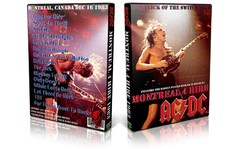 Artwork Cover of ACDC 1983-12-16 DVD Montreal Audience
