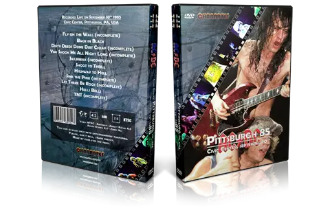 Artwork Cover of ACDC 1985-09-10 DVD Pittsburgh Audience