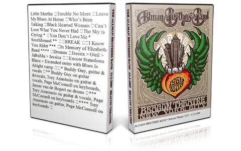 Artwork Cover of Allman Brothers Band 2009-03-12 DVD New York City Audience