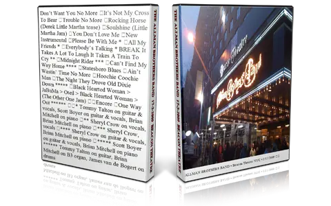 Artwork Cover of Allman Brothers Band 2009-03-17 DVD New York City Audience