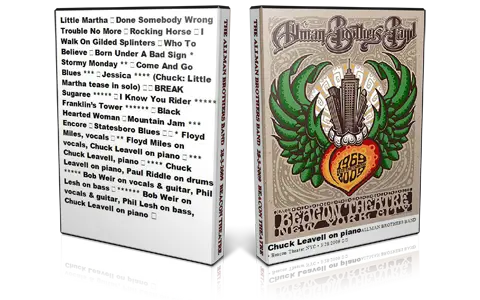 Artwork Cover of Allman Brothers Band 2009-03-28 DVD New York City Audience
