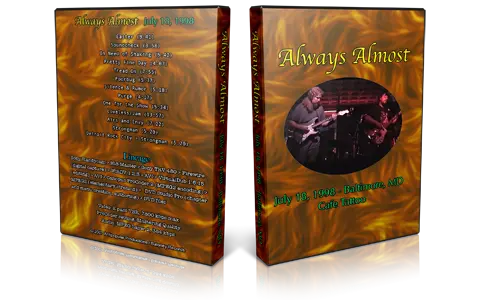 Artwork Cover of Always Almost 1998-07-18 DVD Baltimore Audience