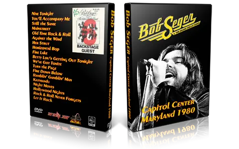 Artwork Cover of Bob Seger 1980-06-16 DVD Largo Proshot