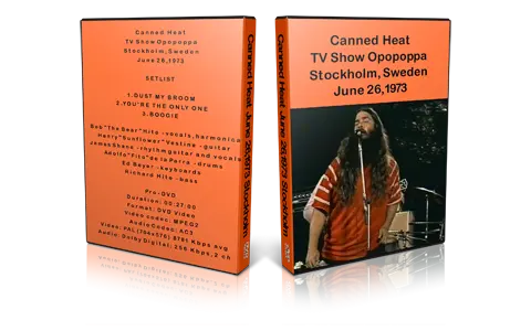 Artwork Cover of Canned Heat 1973-06-26 DVD Stockholm Proshot