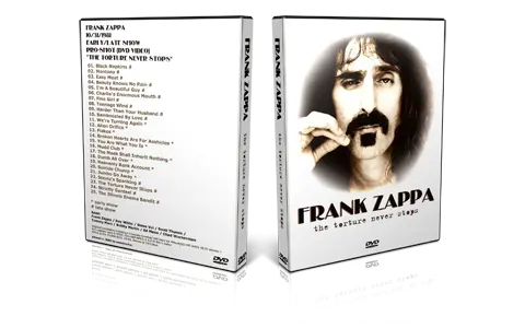 Artwork Cover of Frank Zappa 1981-10-31 DVD New York City Proshot