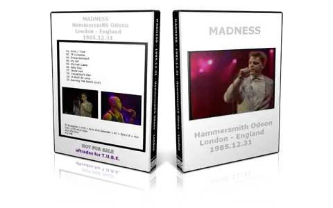Artwork Cover of Madness 1985-12-31 DVD London Proshot