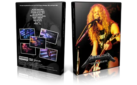 Artwork Cover of Metallica 1986-04-04 DVD Detroit Audience