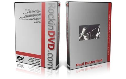 Artwork Cover of Paul Butterfield 1978-10-01 DVD Berkeley Proshot