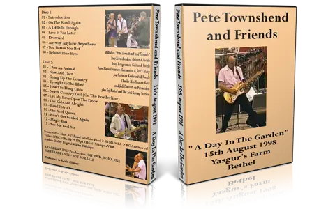Artwork Cover of Pete Townshend 1998-08-15 DVD Bethel NY Proshot