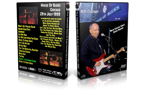 Artwork Cover of Pete Townshend 1999-07-29 DVD Chicago Proshot