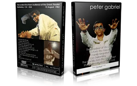 Artwork Cover of Peter Gabriel 1983-08-12 DVD Berkeley Audience