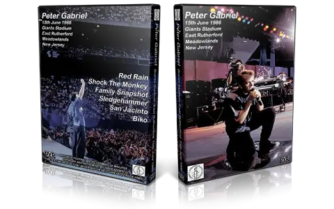 Artwork Cover of Peter Gabriel 1986-06-15 DVD New Jersey Proshot