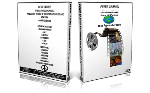 Artwork Cover of Peter Gabriel 1986-09-16 DVD New York City Audience