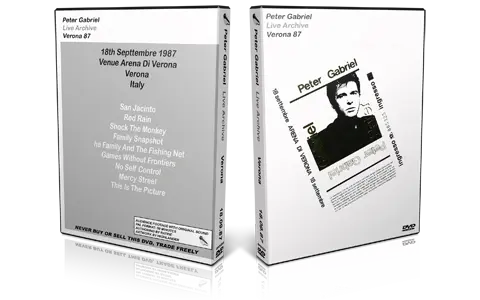 Artwork Cover of Peter Gabriel 1987-09-18 DVD Verona Audience