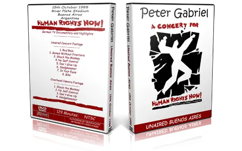 Artwork Cover of Peter Gabriel 1988-10-15 DVD Buenos Aires Proshot