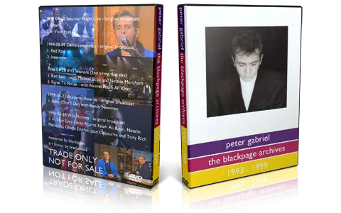 Artwork Cover of Peter Gabriel Compilation DVD The Blackpage Archive Proshot