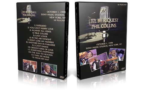 Artwork Cover of Phil Collins 1998-10-02 DVD New York City Proshot
