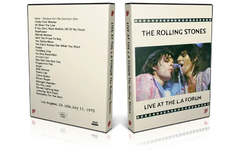 Artwork Cover of Rolling Stones 1975-07-11 DVD Los Angeles Proshot