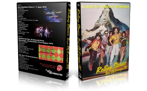 Artwork Cover of Rolling Stones 1976-06-04 DVD Paris Proshot