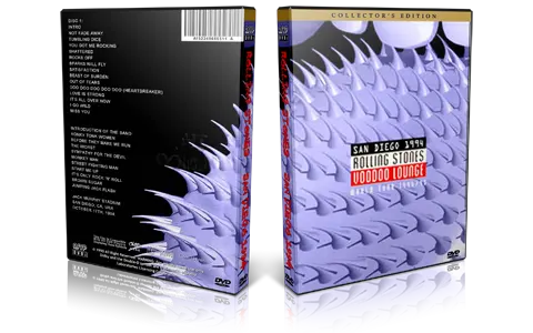 Artwork Cover of Rolling Stones 1994-10-17 DVD San Diego Proshot
