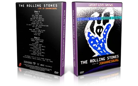 Artwork Cover of Rolling Stones 1995-02-25 DVD Johannesburg Proshot